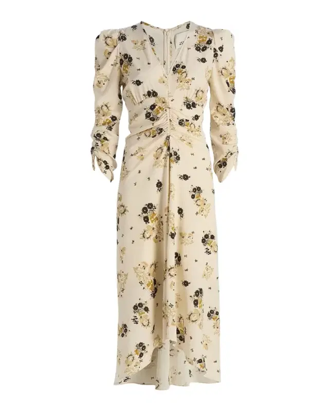 Isabel Marant Albini Floral Silk Midi Dress