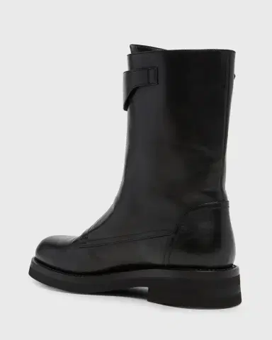 Alexander McQueen Men's Leather Biker Boots | Thumbnail 4