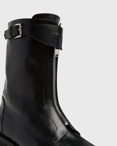 Alexander McQueen Men's Leather Biker Boots | Thumbnail 5