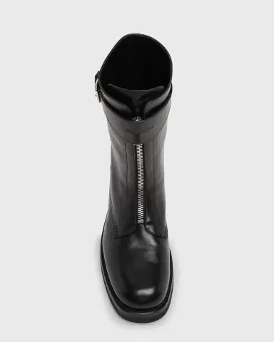 Alexander McQueen Men's Leather Biker Boots | Thumbnail 6