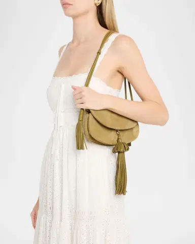 Ulla Johnson Paloma Flap Tassel Suede Shoulder Bag | Thumbnail 2 Ulla Johnson Paloma Flap Tassel Suede Shoulder Bag | Thumbnail 2