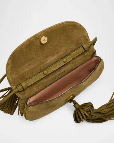 Ulla Johnson Paloma Flap Tassel Suede Shoulder Bag | Thumbnail 4 Ulla Johnson Paloma Flap Tassel Suede Shoulder Bag | Thumbnail 4