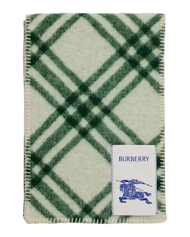 Burberry Men 's Check Wool Scarf