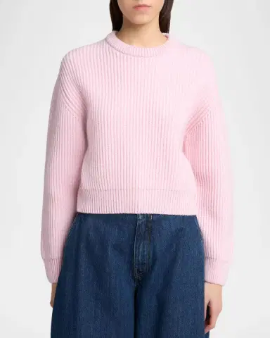 Jil Sander English Rib Wool Crewneck Sweater | Thumbnail 4