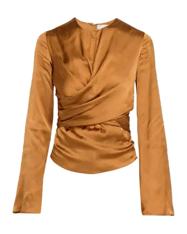 Isabel Marant Neame Draped Satin Flare-Sleeve Top | Thumbnail 1