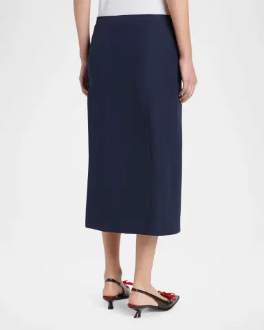 Marni Flared Topstitched Midi Skirt | Thumbnail 3 Marni Flared Topstitched Midi Skirt | Thumbnail 3