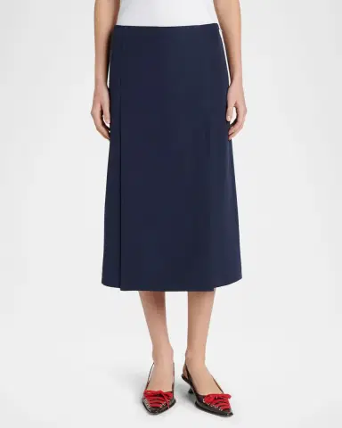 Marni Flared Topstitched Midi Skirt | Thumbnail 4 Marni Flared Topstitched Midi Skirt | Thumbnail 4