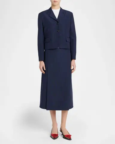 Marni Short Techno Wool Jacket | Thumbnail 2 Marni Short Techno Wool Jacket | Thumbnail 2
