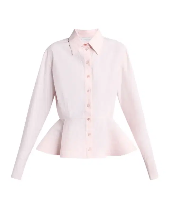 Stella McCartney Peplum Cotton Button-Down Shirt
