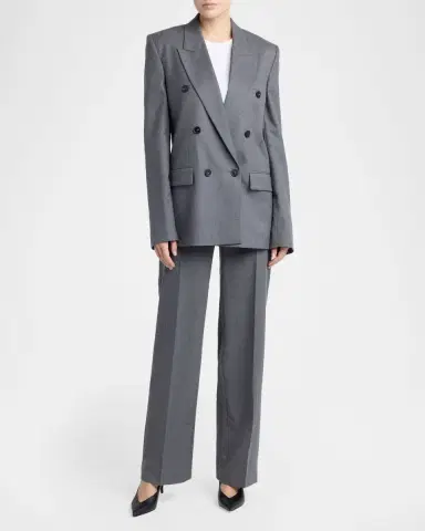 Stella McCartney Tailored Wool Slim Straight-Leg Pants | Thumbnail 2