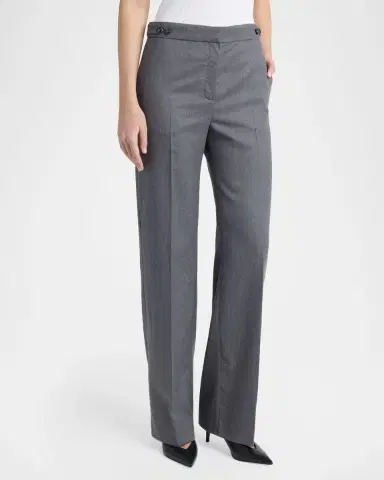 Stella McCartney Tailored Wool Slim Straight-Leg Pants | Thumbnail 4