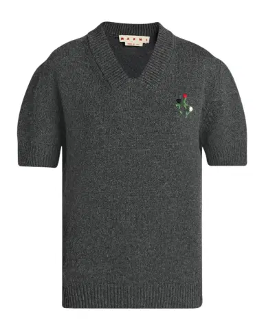 Marni Floral Embroidered Wool-Cashmere Sweater | Thumbnail 1 Marni Floral Embroidered Wool-Cashmere Sweater | Thumbnail 1