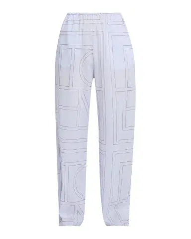 TOTEME Monogram Cotton-Blend Straight-Leg Pajama Pants | Thumbnail 1 TOTEME Monogram Cotton-Blend Straight-Leg Pajama Pants | Thumbnail 1