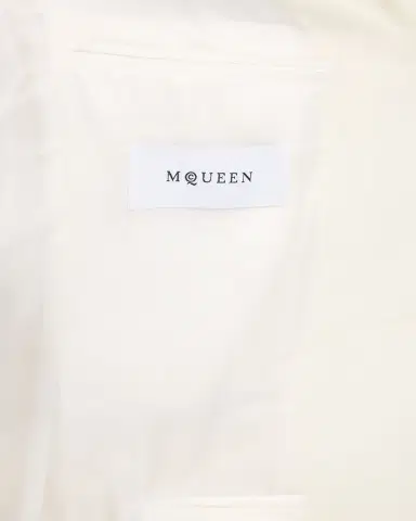 Alexander McQueen Men's Wool Pleated-Lapel Single-Breasted Dinner Jacket | Thumbnail 6 Alexander McQueen Men's Wool Pleated-Lapel Single-Breasted Dinner Jacket | Thumbnail 6