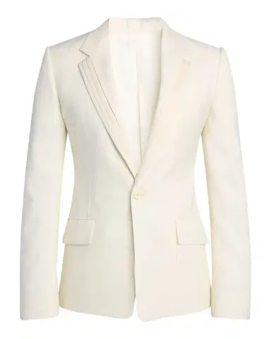 Alexander McQueen Men's Wool Pleated-Lapel Single-Breasted Dinner Jacket | Thumbnail 1 Alexander McQueen Men's Wool Pleated-Lapel Single-Breasted Dinner Jacket | Thumbnail 1