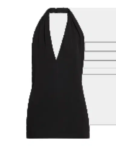 TOTEME Plunging Twisted Jersey Halter Top | Thumbnail 2 TOTEME Plunging Twisted Jersey Halter Top | Thumbnail 2