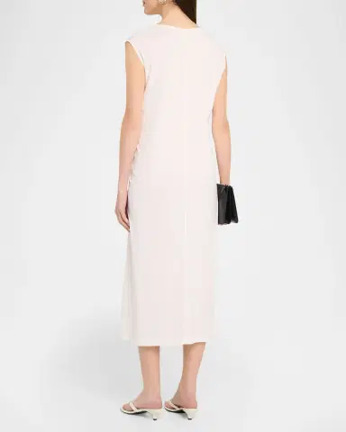TOTEME Tie-Waist Cotton Jersey Dress | Thumbnail 3 TOTEME Tie-Waist Cotton Jersey Dress | Thumbnail 3