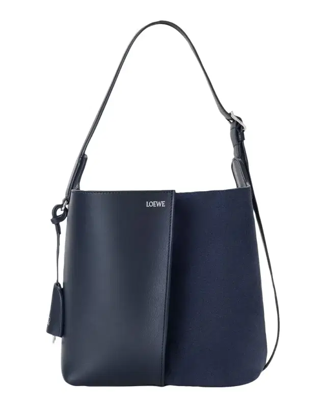 Loewe Bilbao Medium Leather and Suede Bucket Bag