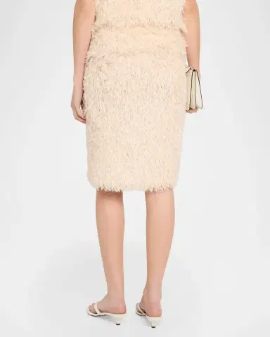 TOTEME Feathered Jersey Knee-Length Skirt | Thumbnail 3 TOTEME Feathered Jersey Knee-Length Skirt | Thumbnail 3