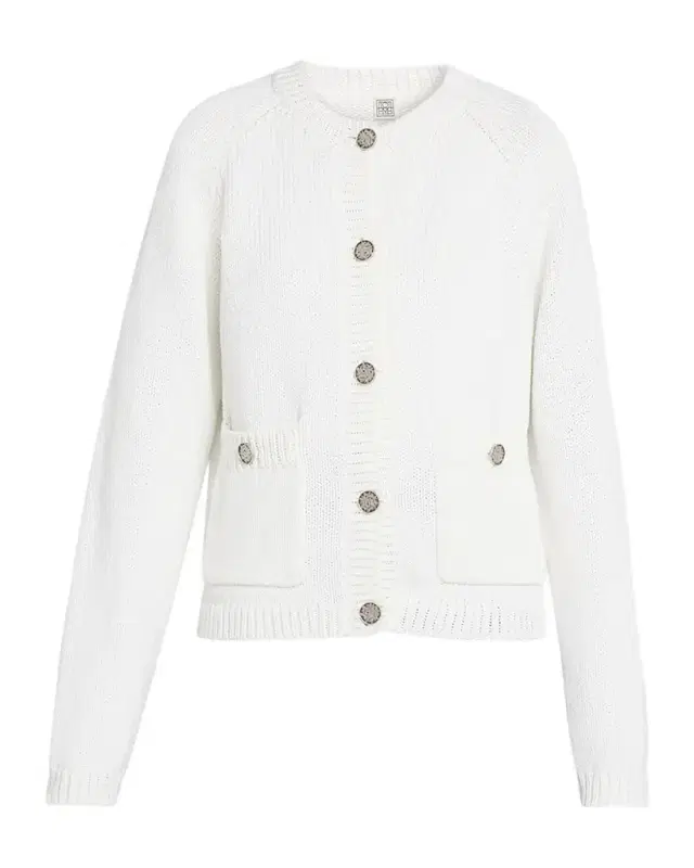 Toteme Hammered Button Knit Cardigan