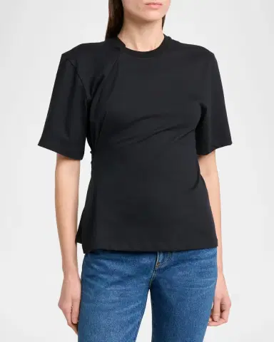 Victoria Beckham Tilly Oversized Cotton T-Shirt | Thumbnail 4 Victoria Beckham Tilly Oversized Cotton T-Shirt | Thumbnail 4
