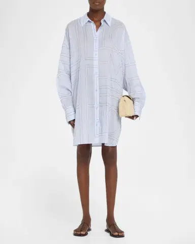 TOTEME Long Summer Shirtdress | Thumbnail 2