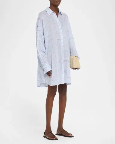 TOTEME Long Summer Shirtdress | Thumbnail 4