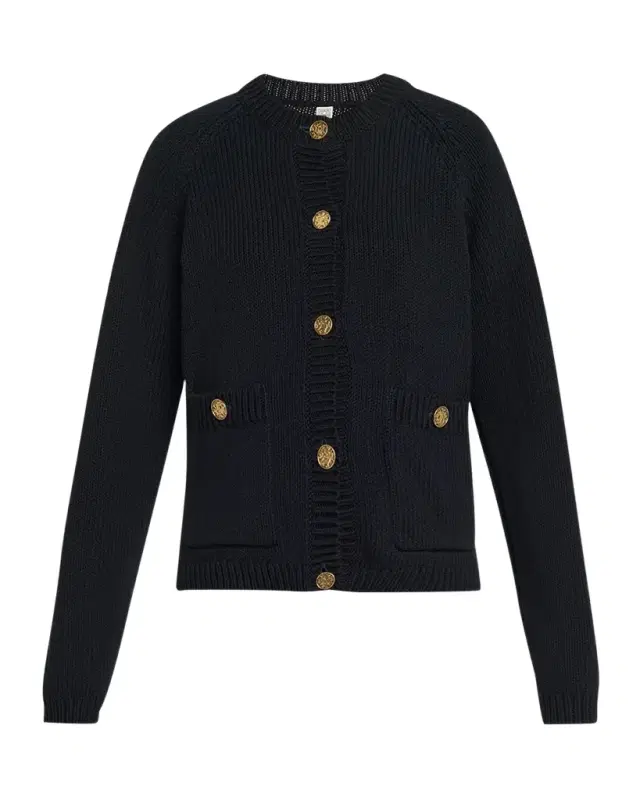 Toteme Hammered Button Knit Cardigan
