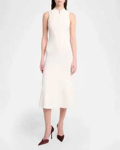 Victoria Beckham Mira Sleeveless Midi Dress | Thumbnail 2 Victoria Beckham Mira Sleeveless Midi Dress | Thumbnail 2
