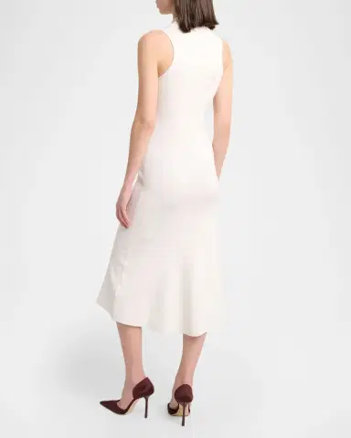 Victoria Beckham Mira Sleeveless Midi Dress | Thumbnail 3 Victoria Beckham Mira Sleeveless Midi Dress | Thumbnail 3