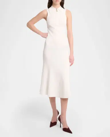 Victoria Beckham Mira Sleeveless Midi Dress | Thumbnail 4 Victoria Beckham Mira Sleeveless Midi Dress | Thumbnail 4