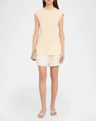 TOTEME Everyday Cap-Sleeve Jersey Top | Thumbnail 2 TOTEME Everyday Cap-Sleeve Jersey Top | Thumbnail 2