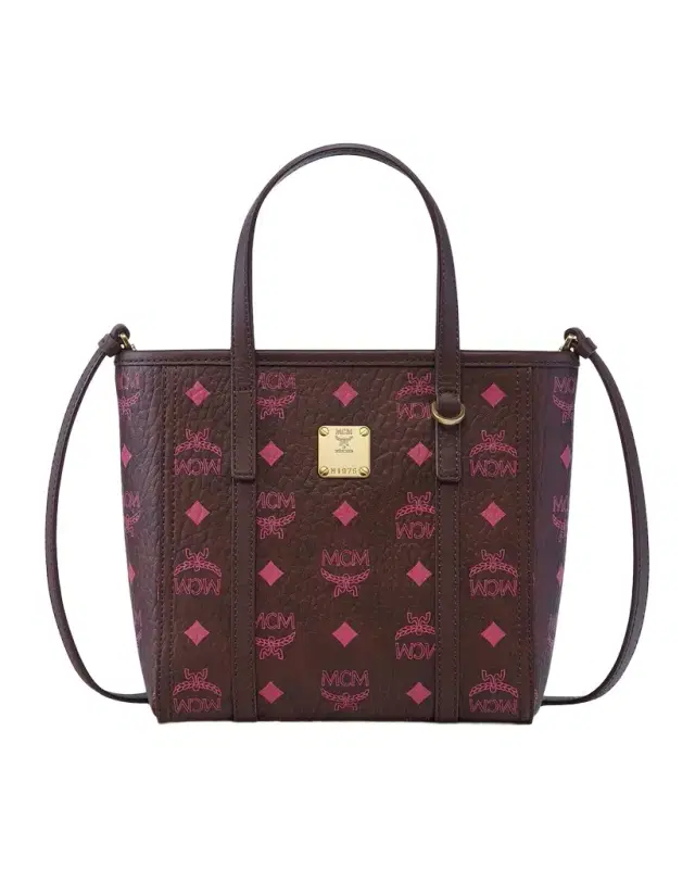 MCM Mini Toni Visetos Cotton Shopper Tote Bag