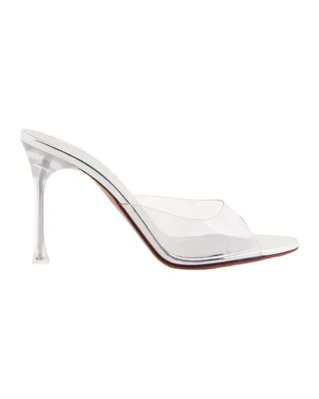 Amina Muaddi Alexa 95MM Transparent PVC Mules