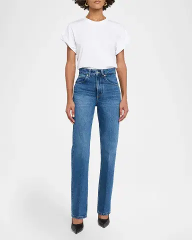 Victoria Beckham Julia High-Rise Straight-Leg Jeans | Thumbnail 2 Victoria Beckham Julia High-Rise Straight-Leg Jeans | Thumbnail 2