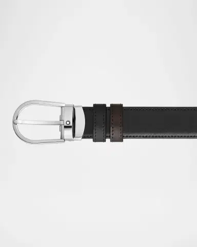 Montblanc Horseshoe Reversible Leather Belt | Thumbnail 2 Montblanc Horseshoe Reversible Leather Belt | Thumbnail 2