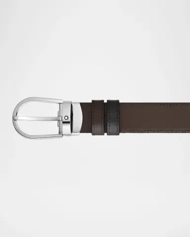 Montblanc Horseshoe Reversible Leather Belt | Thumbnail 3 Montblanc Horseshoe Reversible Leather Belt | Thumbnail 3
