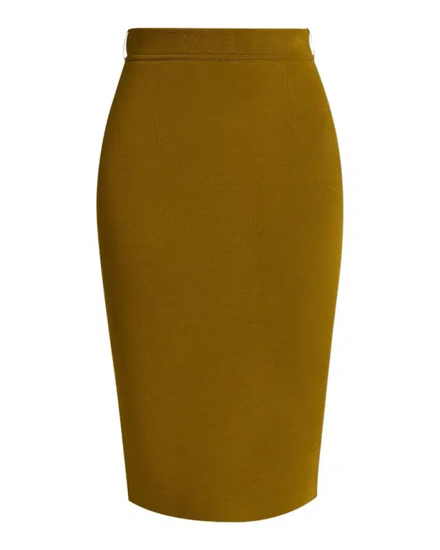 Knit Knee-Length Pencil Skirt