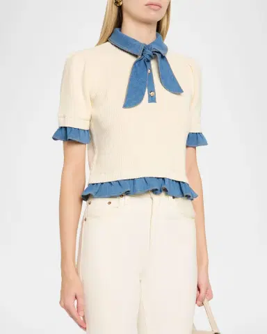 Cinq à Sept Shelly Layered Neck-Tie Top | Thumbnail 4