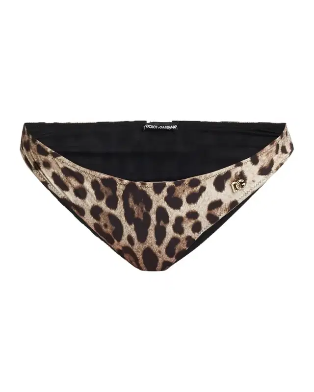 Dolce & Gabbana Leopard-Print Bikini Bottoms