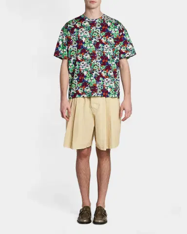 Marni Pleated Cotton Shorts | Thumbnail 2 Marni Pleated Cotton Shorts | Thumbnail 2