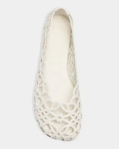 LOEWE Petal Anagram Leather Ballerina Flats | Thumbnail 3