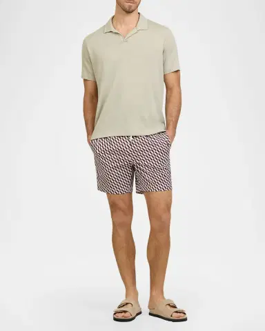 Onia Men 's Charles 7 Geometric Swim Trunks | Thumbnail 2