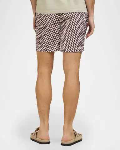 Onia Men 's Charles 7 Geometric Swim Trunks | Thumbnail 4