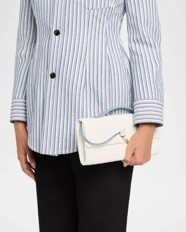 Bottega Veneta Andiamo Two-Tone Intrecciato Leather Clutch | Thumbnail 2 Bottega Veneta Andiamo Two-Tone Intrecciato Leather Clutch | Thumbnail 2