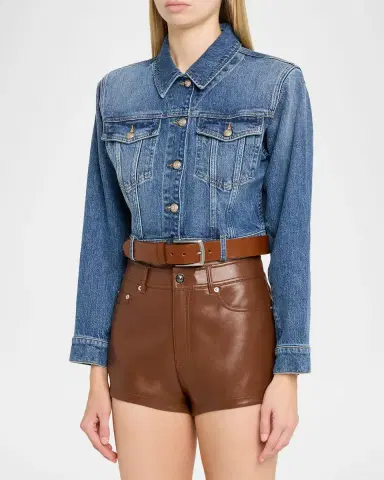 Cinq à Sept Graciel Denim Jacket with Belt | Thumbnail 4