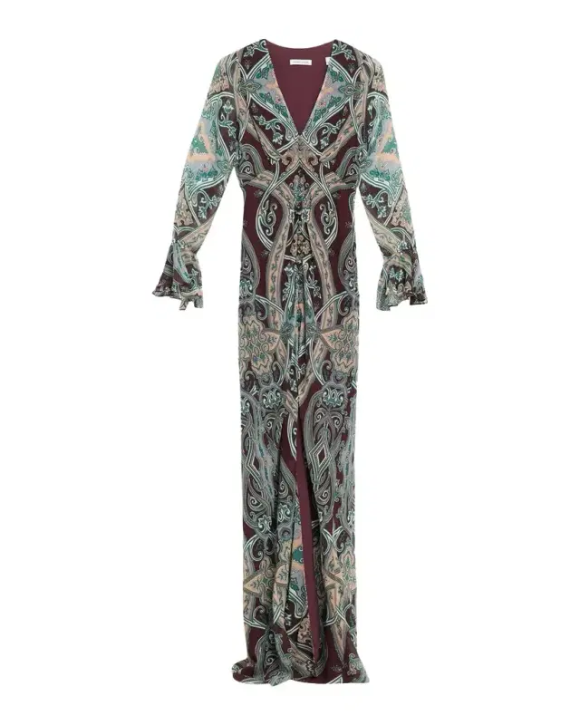 Veronica Beard Daciana Silk Long-Sleeve Dress