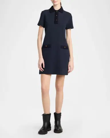 Moncler Cotton Piquet Polo Dress | Thumbnail 2