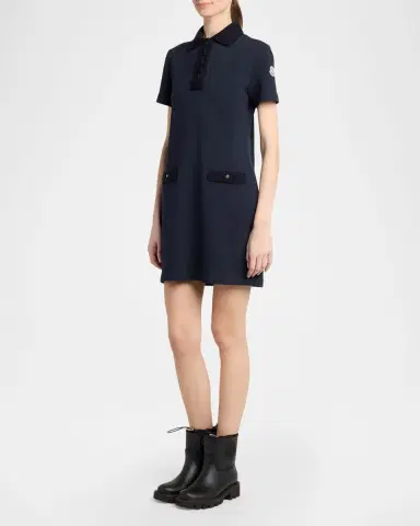 Moncler Cotton Piquet Polo Dress | Thumbnail 4