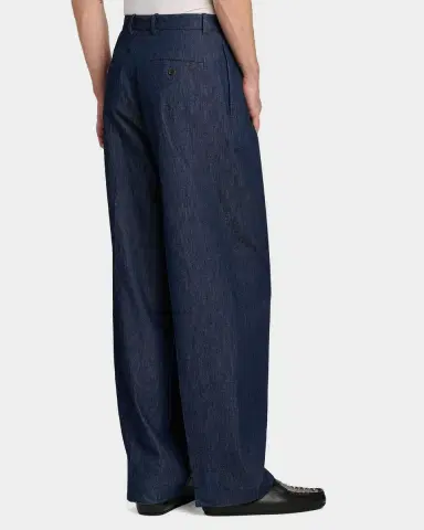 Jil Sander Pleated-Front Chambray Trousers | Thumbnail 4 Jil Sander Pleated-Front Chambray Trousers | Thumbnail 4